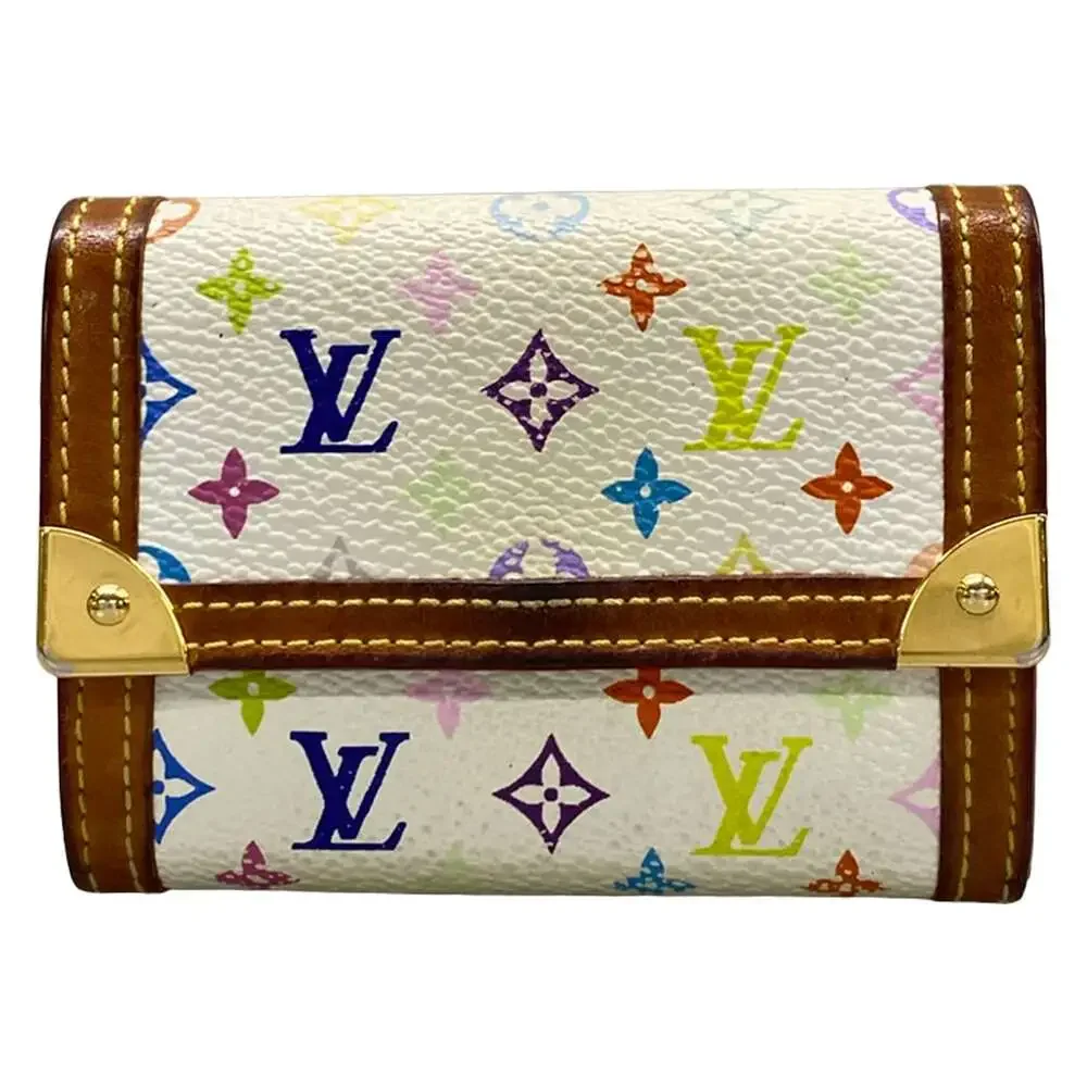 Louis Vuitton Porte Monnaie Plat Monogram Multicolore Coin Case M92657 Cowhide